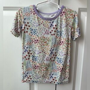 Little Sleepies Floral Fields Short Sleeve Pajama Top (Size 3T)